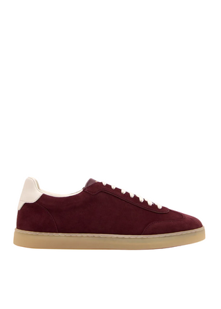 Brunello Cucinelli Mens Sneakers in Burgundy