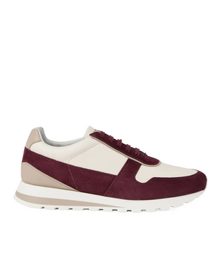Brunello Cucinelli Mens Washed Suede and Calfskin Runners in Multi