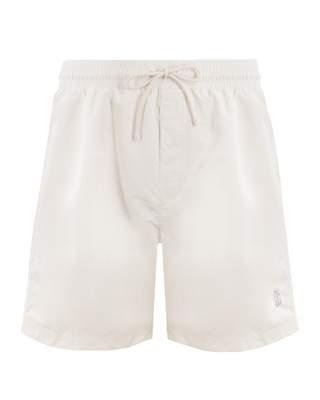 Brunello Cucinelli Technical Fabric Drawstring Swim Shorts Light Beige