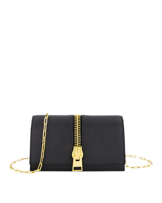 Tom Ford Pebbled Leather Vertical Zip Chain Wallet