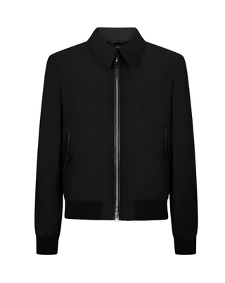 Tom Ford Organza Silk Poplin Collar Blouson Black