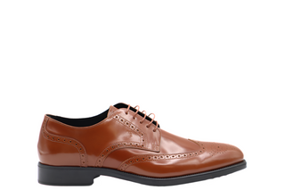 Tods Polished Leather Brogue Derby Lace-Up Shoes