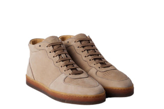 Brunello Cucinelli Grained Leather Lace-Up High-Top Sneakers
