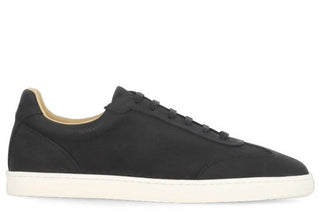 Brunello Cucinelli Pebbled Leather Lace-Up Low-Top Sneakers
