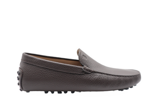 Tods Grained Leather Gommino Driver Shoes Dark Brown