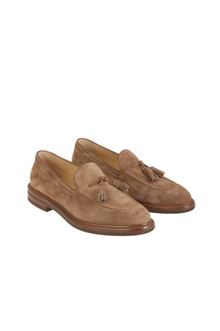 Brunello Cucinelli Suede Moccasins In Brown