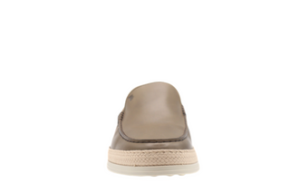 Tods Light Brown Leather Espadrille Loafers