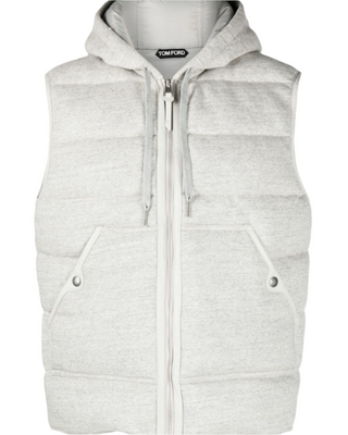 Tom Ford Cotton Melange Hooded Puffer Vest