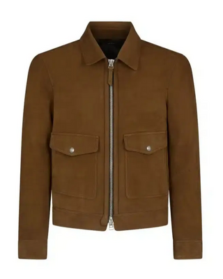 Tom Ford Suede Collar Zip Blouson Jacket