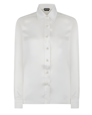 Tom Ford Tom Ford Silk Point-Collar Button-Front Shirt