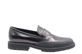 Tods Leather Penny Loafers with Rubber-Edged Toe