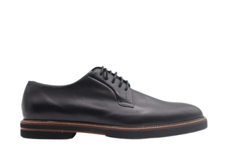 Tods Black Leather Derby Lace-Up Shoes with Stacked Sole