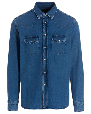Tom Ford Tom Ford Denim Snap-Button Western Shirt Blue