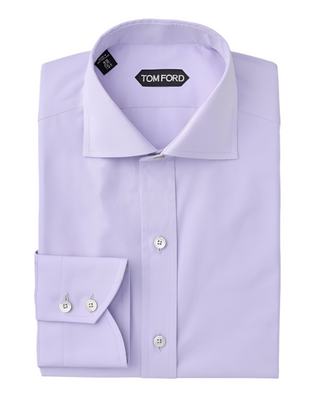 Tom Ford Lyocell & Silk Blend Point-Collar Dress Shirt Lilac