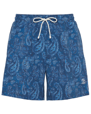 Brunello Cucinelli Printed Paisley Drawstring Swim Shorts