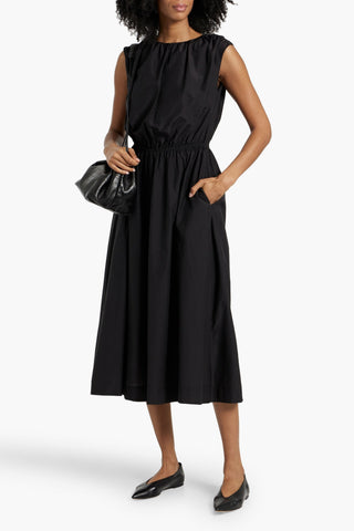 LOULOU STUDIO APHRODITE COTTON AND SILK-BLEND POPLIN MIDI DRESS - Size XL