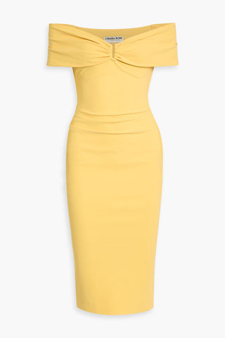 CHIARA BONI LA PETITE ROBE KYOJI OFF-THE-SHOULDER STRETCH-PONTE DRESS - Size 40