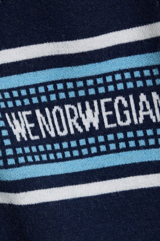 WE NORWEGIANS STRYN JACQUARD-KNIT MERINO WOOL-BLEND HALF-ZIP SWEATER - Size S