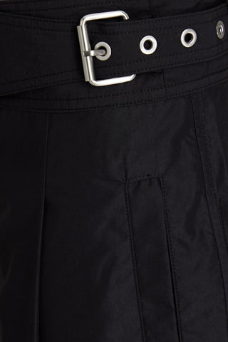 3.1 PHILLIP LIM CROPPED BELTED COTTON-BLEND POPLIN TAPERED PANTS - Size 4