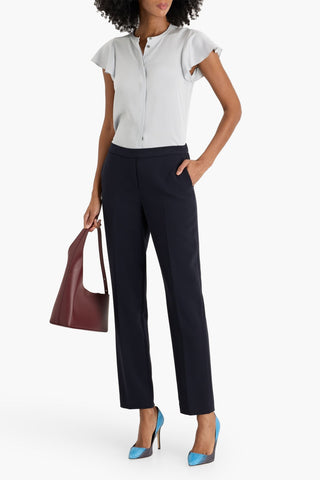 THEORY TREECA CREPE SLIM-LEG PANTS - Size 6