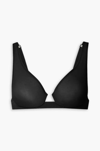 SKIMS NAKED STRETCH-MESH UNDERWIRED PLUNGE BRA - Size 36 B