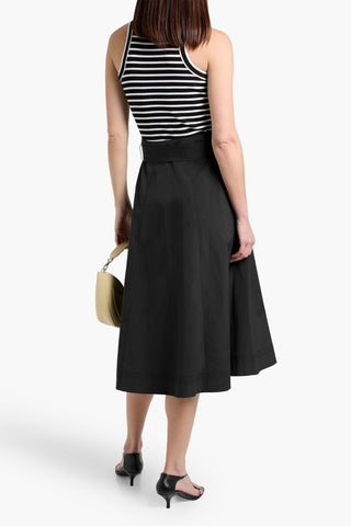 VERONICA BEARD JORDYN CROPPED STRIPED COTTON-BLEND JERSEY TANK - Size XXS