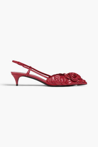 VALENTINO GARAVANI 03 ROSE EDITION ATELIER LEATHER SLINGBACK PUMPS - Size 36