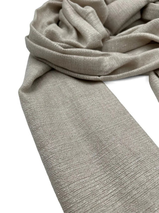 Brunello Cucinelli Woven Shimmer Scarf in Sand