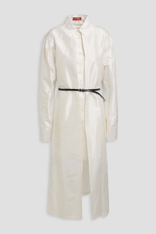 ALTUZARRA ELVIE LAYERED SILK-TAFFETA SHIRT DRESS - Size 40