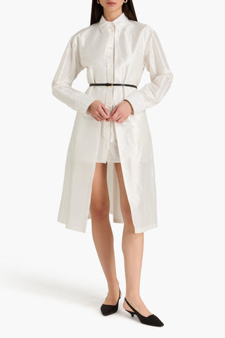 ALTUZARRA ELVIE LAYERED SILK-TAFFETA SHIRT DRESS - Size 40