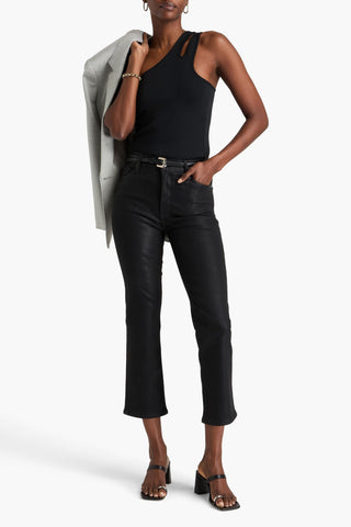 FRAME LE SLEEK STRAIGHT METALLIC HIGH-RISE STRAIGHT-LEG JEANS - Size 23