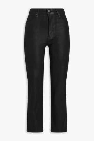 FRAME LE SLEEK STRAIGHT METALLIC HIGH-RISE STRAIGHT-LEG JEANS - Size 23