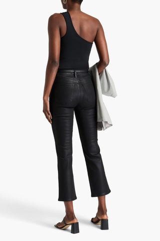 FRAME LE SLEEK STRAIGHT METALLIC HIGH-RISE STRAIGHT-LEG JEANS - Size 23