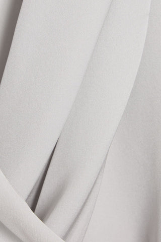 THEORY WRAP-EFFECT SILK CREPE DE CHINE BLOUSE - Size M