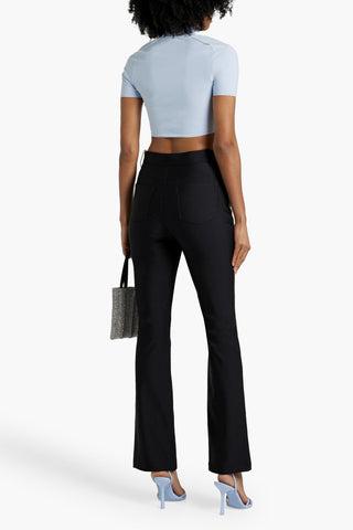 ALEXANDER WANG CROPPED STRETCH-KNIT TURTLENECK TOP - Size XS
