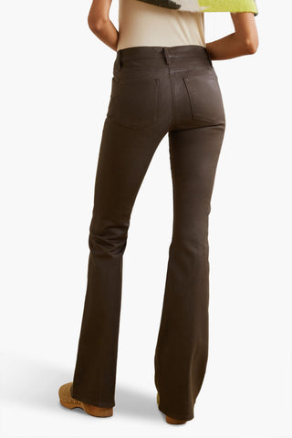 FRAME LE HIGH COATED HIGH-RISE FLARED JEANS - Size 32