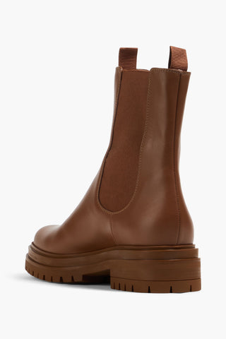 GIANVITO ROSSI CHESTER LEATHER CHELSEA BOOTS - Size 38.5