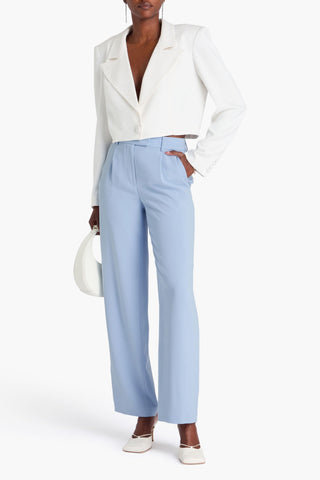 SIMKHAI NOVIA PLEATED CREPE STRAIGHT-LEG PANTS - Size 4