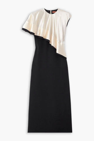 ALTUZARRA TOPOLINO LAYERED SILK-SATIN MIDI DRESS - Size 40