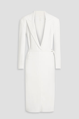 NORMA KAMALI BELTED CADY MIDI TUXEDO DRESS - Size 40