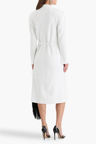 NORMA KAMALI BELTED CADY MIDI TUXEDO DRESS - Size 40