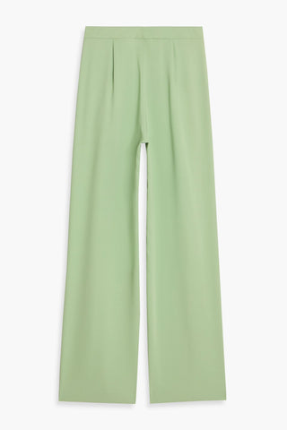 OSCAR DE LA RENTA WOOL-TWILL WIDE-LEG PANTS - Size 8