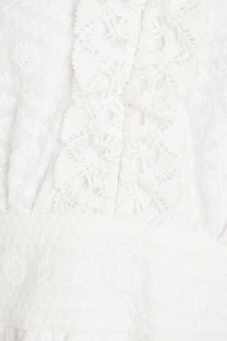SANDRO EMBROIDERED COTTON MINI DRESS - Size 42