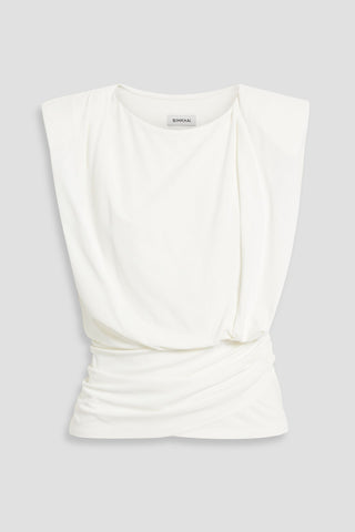 SIMKHAI DATON DRAPED JERSEY TOP - Size M