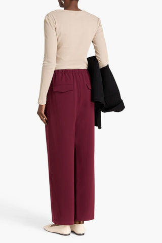 THEORY CREPE WIDE-LEG PANTS - Size 4