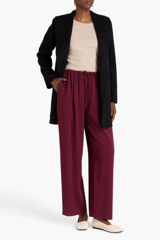 THEORY CREPE WIDE-LEG PANTS - Size 4