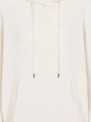 Tom Ford Knit Drawstring Kangaroo Pocket Hoodie in White