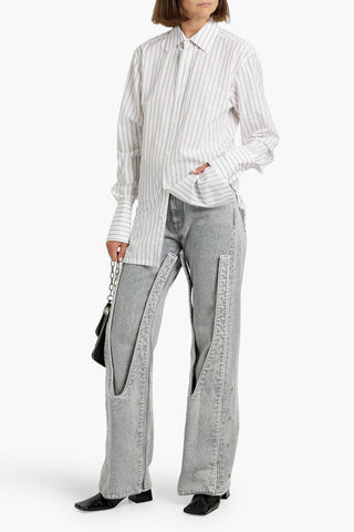 MAISON MARGIELA STRIPED COTTON-POPLIN SHIRT - Size 40