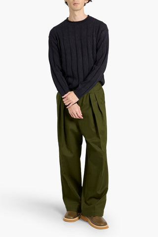 ALEX MILL JAMES RIBBED COTTON AND LINEN-BLEND SWEATER - Size L