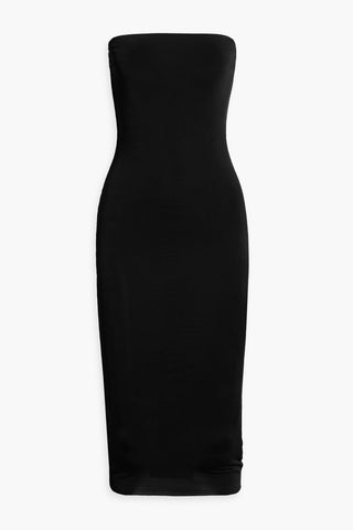 LOUISA BALLOU STRAPLESS STRETCH-MESH MIDI DRESS - Size L